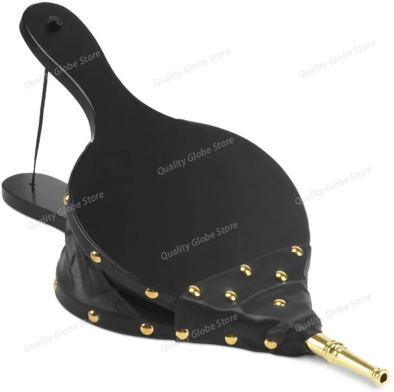 Wood Fireplace Bellows Large Air Blower Cast Nozzle for Camping BBQ Grill Chimney Hand Bellow Pump Pit Barbeque Fire Tools