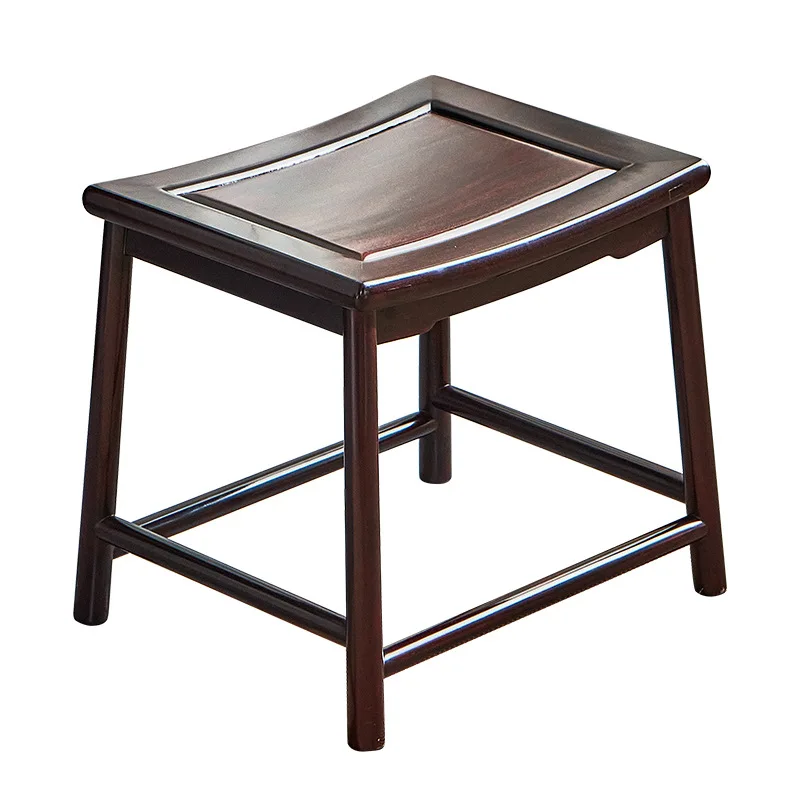 

mahogany furniture, new Chinese-style Zambian blood sandalwood curved square stool, solid wood low , shoe cha