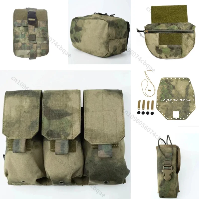 ATFG Camo MOLLE Tasche Taktische Mehrzwecktasche Funkgeräte-Tasche Helmüberzug Outdoor-Ausrüstungs-Aufbewahrungstasche