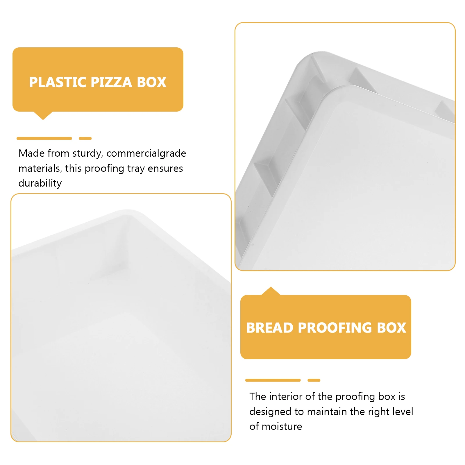 

Dough Protection Box Proofing Container Stackable Proofer Pizza Proofing Tray Home Containers Tray home Kitchen Bakery supplies