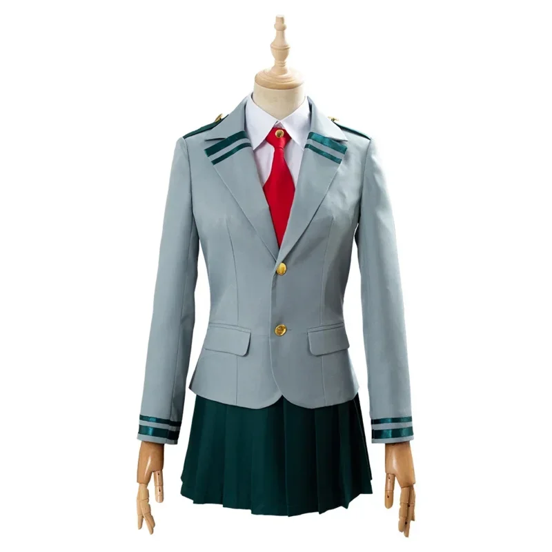 A Boku no Hero Academy My Hero Academy Ochako Uraraka Cosplay Costume Asui Tsuyu Costume School Uniform Girl Dress