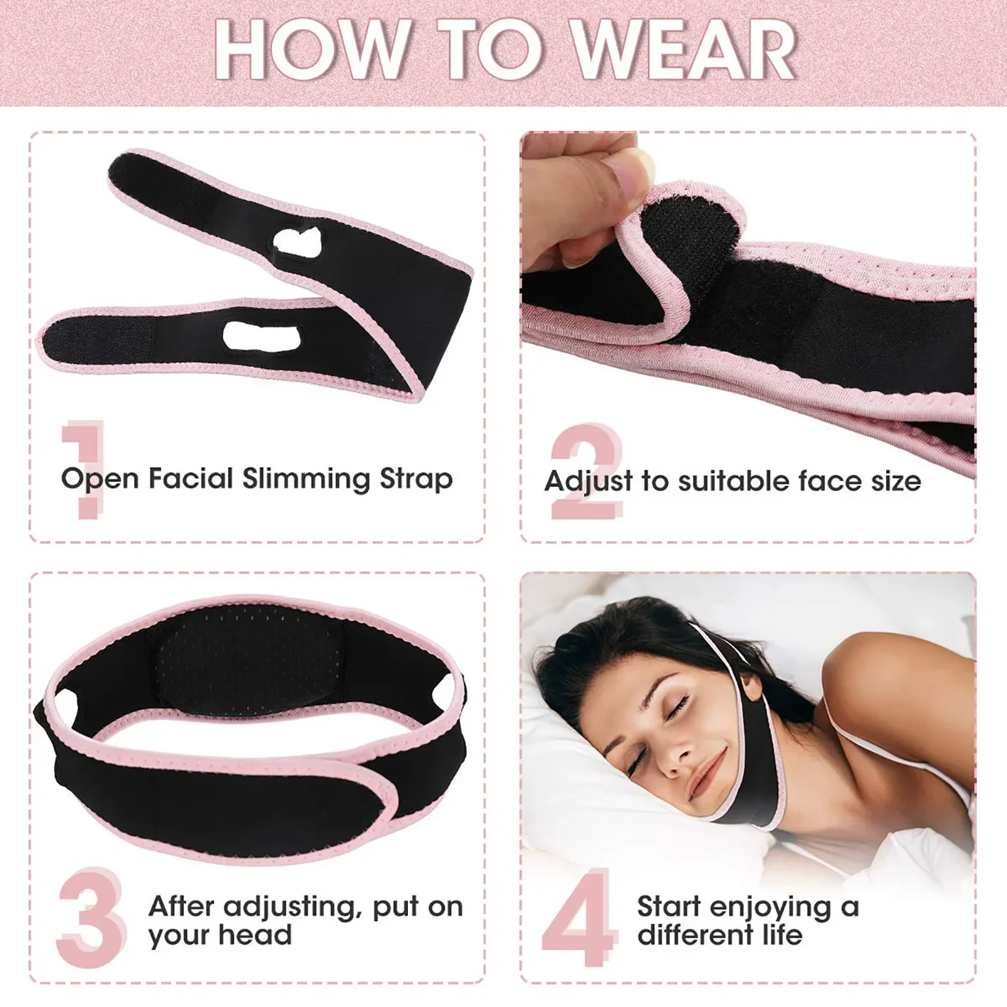 V Face Lift Up Belt Sleeping Sliming Face Mask Massage Shaper Band Facial Night Mask Bandage Double Chin Skin Face Bandage Belt