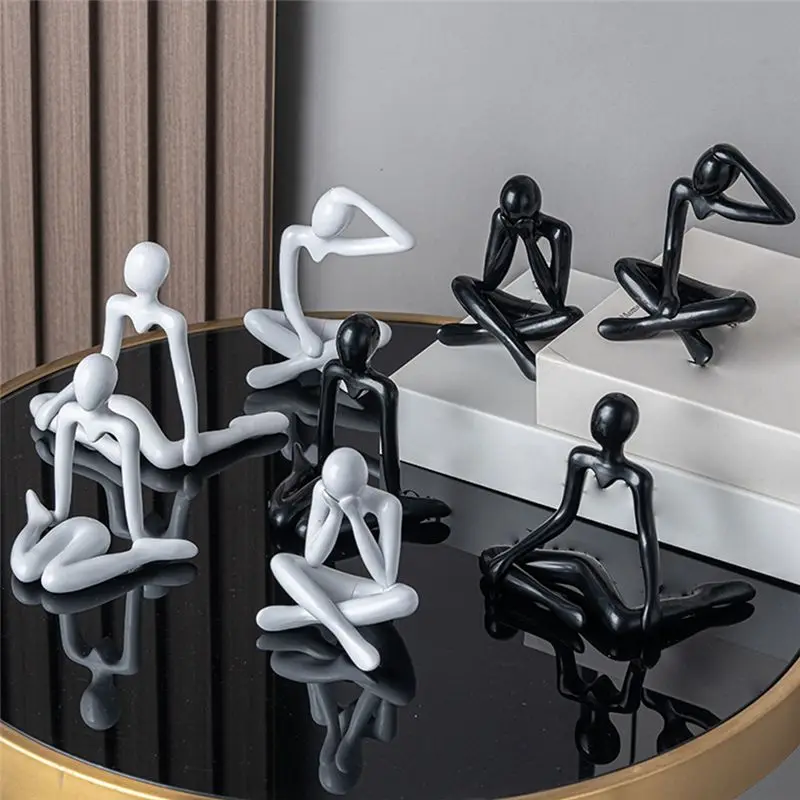 ABRI-Nordic Abstract Statue Abstract Figure Sculpture Small Ornaments Mini Modern Art Desktop Decor