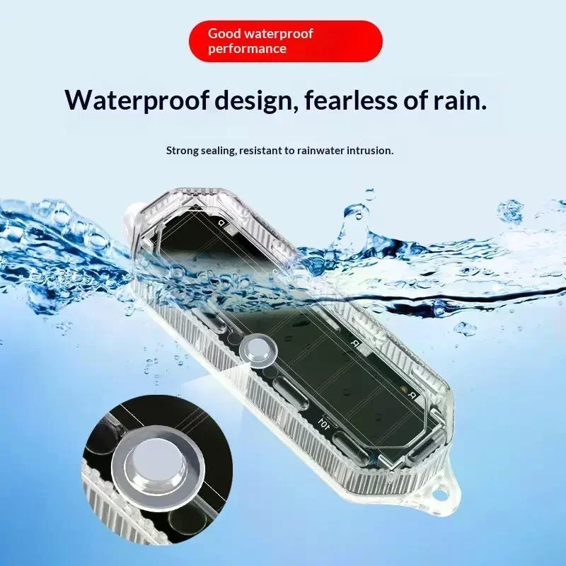 2Pcs Car Solar Charging-free Anti-rear Collision And Explosion-proof Safety Light Motorcycle Brake Tail Light Modified Flash