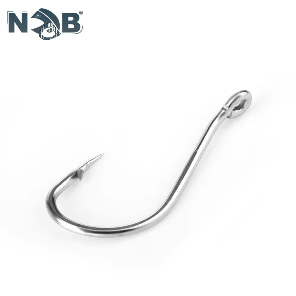 NGB 92553SS 25-50PCS Stainless Iron Fishing Hook Ringed 5/0#-5# Barbed Sharp OCTOPUS Fishhook Baitholder Fishing