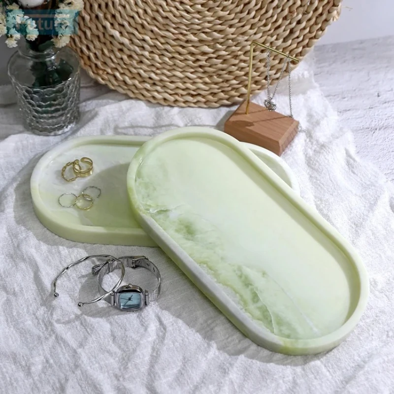 Natuurlijk marmeren ovale dien - Marble Serving Board recensie en prijs