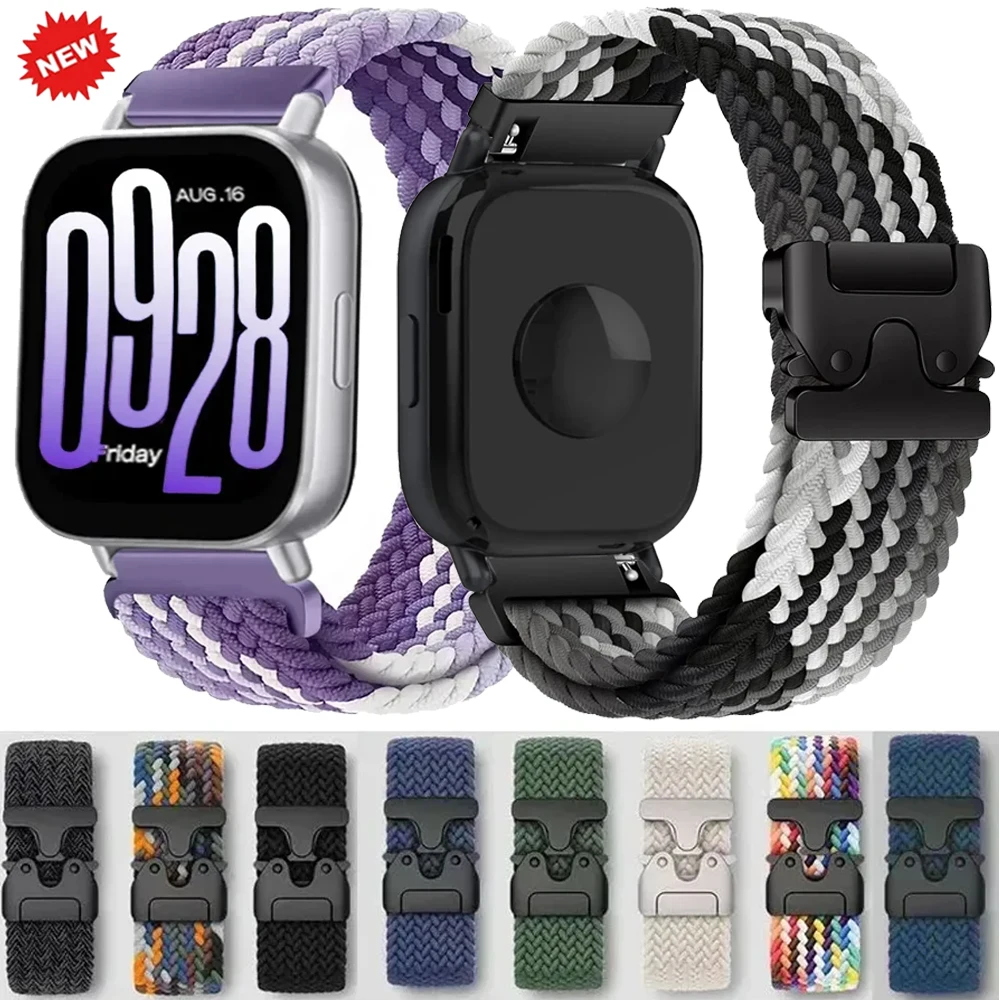 Nylonarmband für Redmi Watch 5 Active/Lite, geflochtenes, bequemes Fallschirmschnallenband für Huawei Watch 5/GT6-5-4-3 Pro 46 mm Correa
