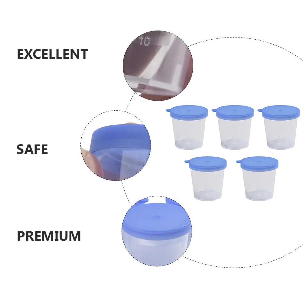 5 Pcs Splash Guard for Toilet Urine Cup Measuring Vial Phlegm with Scale Paper Cups