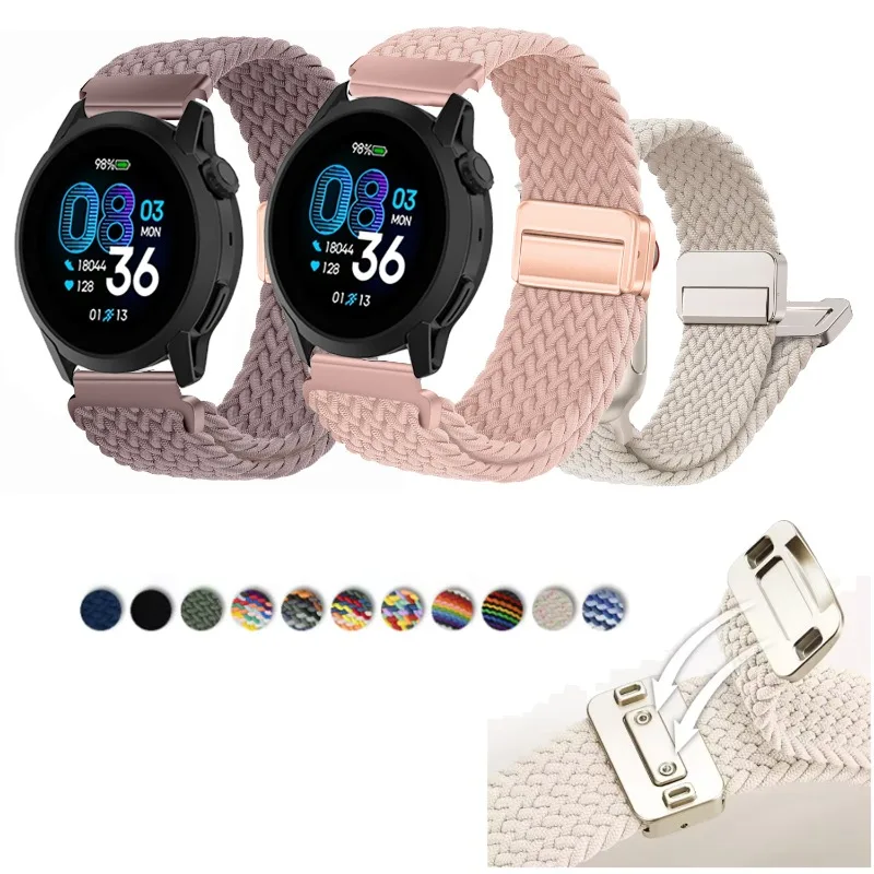 For COROS PACE 2 3 4/APEX 2 Pro/APEX Pro/APEX/APEX4/42mm 46mm/VERTIX Breathable Bracelet Nylon Braided Magnetic Buckle Strap