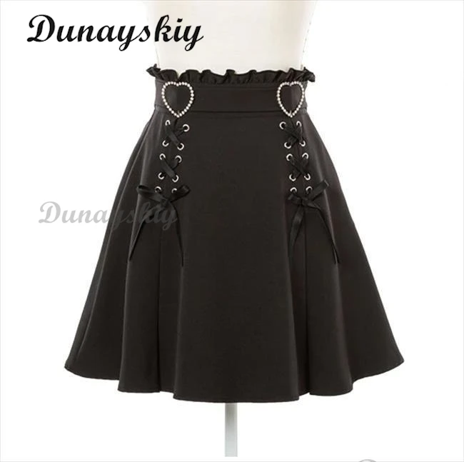 بلوزة بفيونكة Jirai kei لوليتا للفتيات فستان كاوي وردي وأسود تنانير بأكمام طويلة قميص Y2K بدلة طالب يابانية لطيفة حلوة