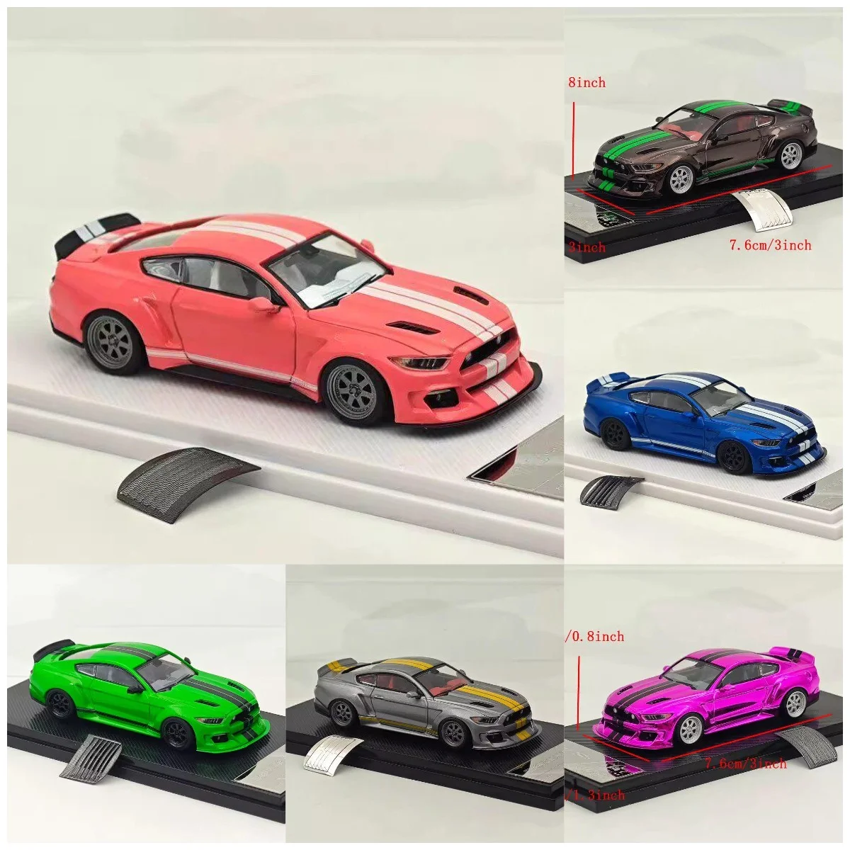 Diecast 1:64 Scale Liberty Ford Mustang Widebody Alloy Car Model