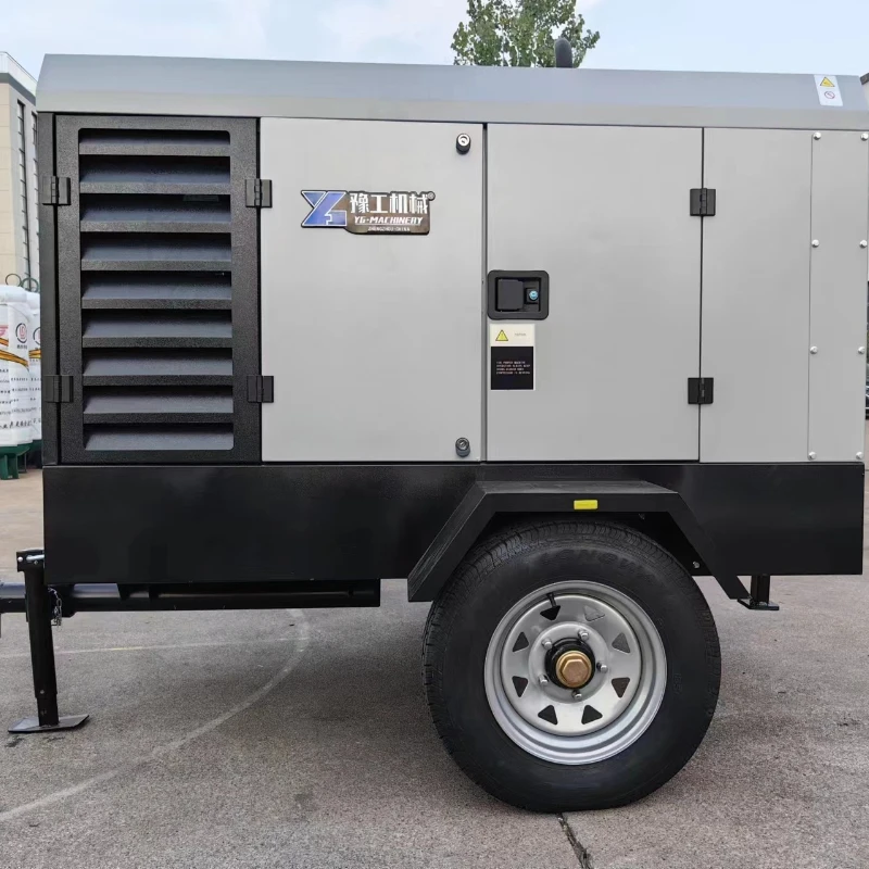 Industrial Rotary Screw Air Compressor 18 Bar 18m3/min Diesel Machine 500L Silent Electric Pump 157kW High Pressure Power System