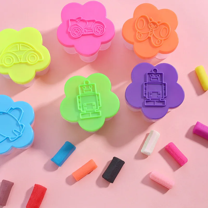 1 Satz farbenfroher Ton-Kunsthandwerk, geeignet zum Modellieren von Spielzeugen zur praktischen Fähigkeiten von Kindern, Überraschungsspielzeuggeschenke für Kinder