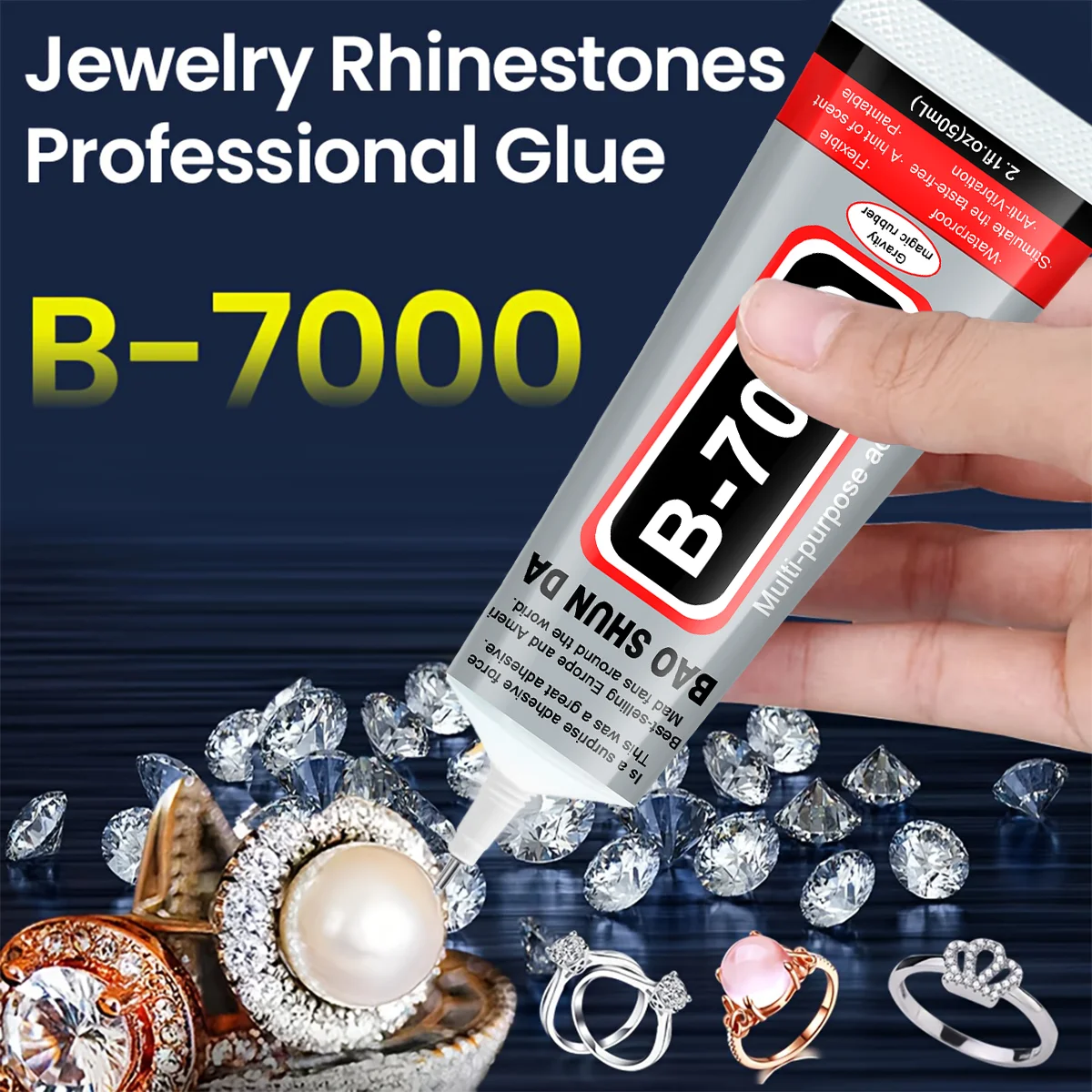 Klej B7000 15/25/50/110ML Klej epoksydowy do naprawy, klej do ekranów dotykowych telefonów komórkowych, klej do biżuterii i rękodzieła z precyzyjną igłą.