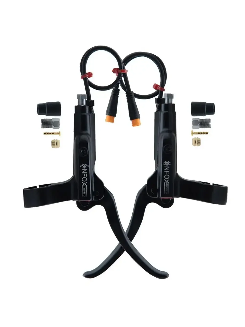 AliExpress Electric Bicycle Brake Handle 3 Pin For E-Bike Bafang Hall Motor Hydraulic Brake Aluminum Alloy Black/Red Hydraulic Brake Lever