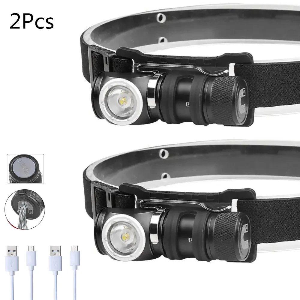 Rechargeable LED Headlamp1200lm torch Headlight Reverse Charge Magnetic Tail Work Camp Light Car Garage Mechanic Lamp Flashlight