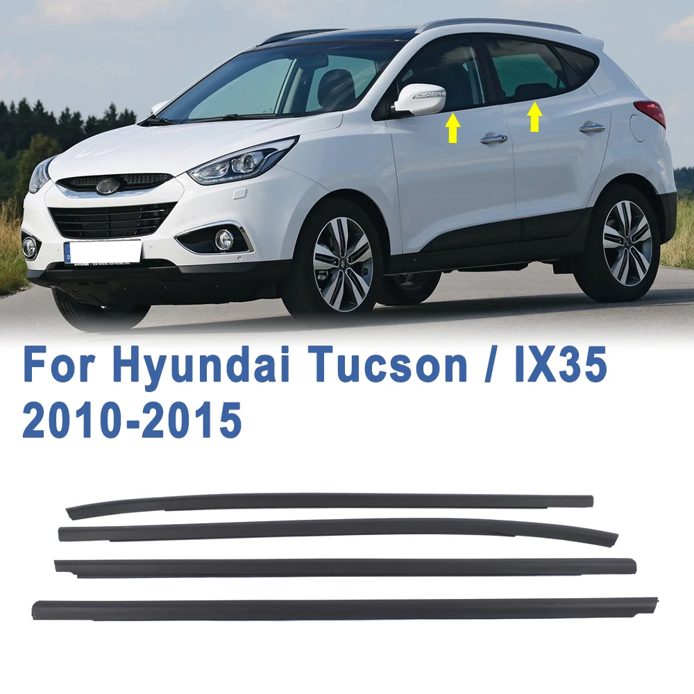 Per Hyundai Tuscon / IX35 2010-2015 Guarnizione Esterna per Finestrini Strisce di Tenuta a Pressione 82210-2S000 83210-2S000