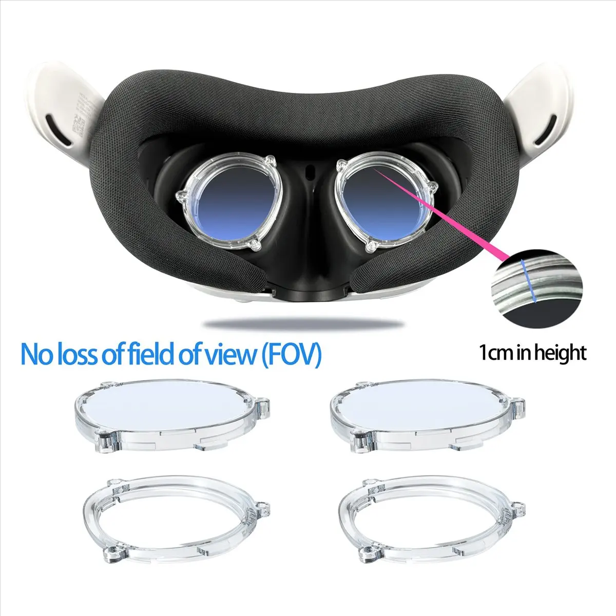 popop For Meta Quest3 Magnetic Frame+Anti-Blu-Ray Lens Myopia Glasses Protection Frame for Meta Quest3 VR Accessories