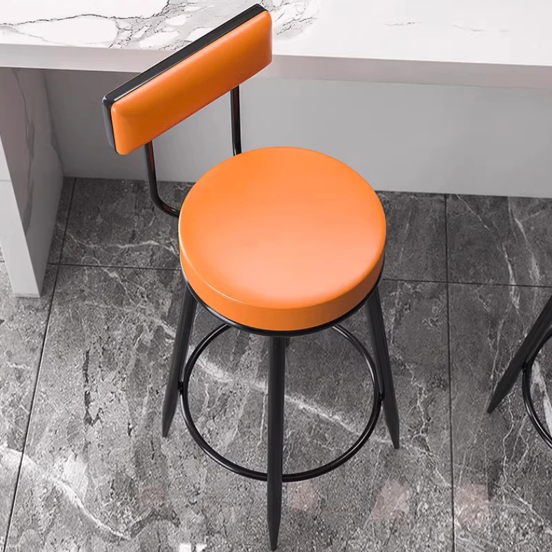 Designer Retro Bar Chair Black Italian Unique Relaxing Backrest High Chairs Personalized Creative Sillas De Bar Home Furniture