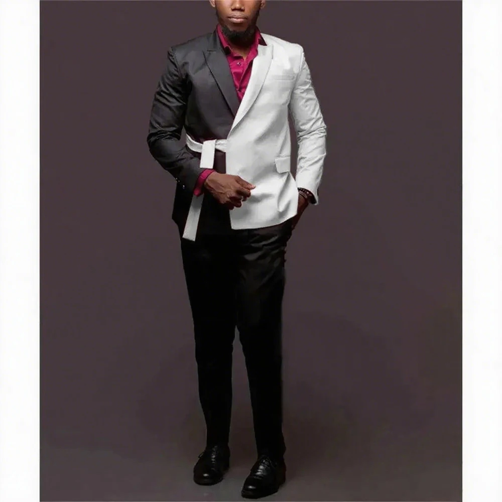 

Graceful Men Suits Double Breasted Blazer Wedding Groom Tuxedo Formal Suit 2 Piece Slim Fit Jacket Pants Costume Homme