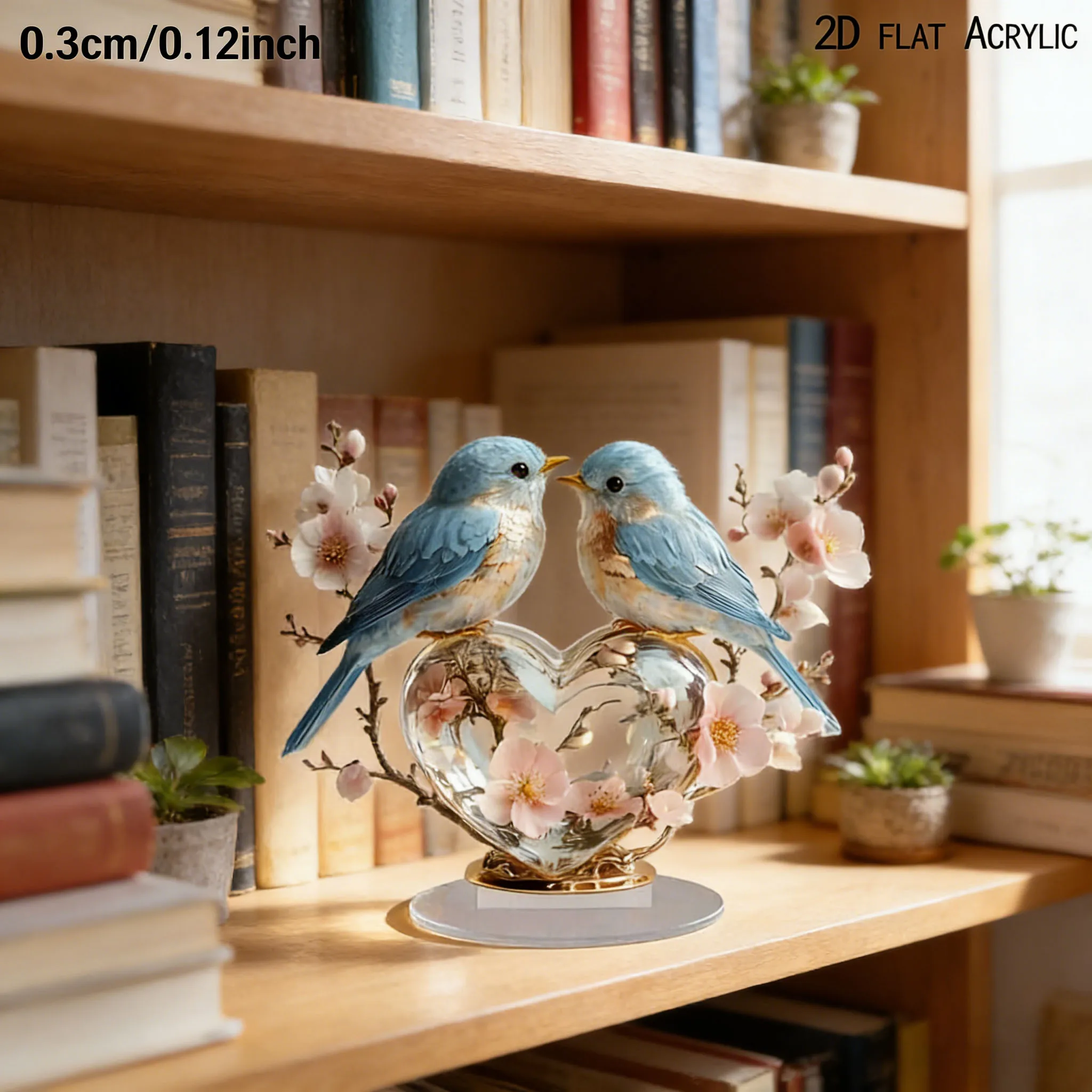 1 Stück niedliche Vogel-Desktop-Dekoration – Mehrzweck-Tischdekoration für Büro, Schlafzimmer, Wohnzimmer – ideale Wahl als Geschenk, 2D-Flach – Detail 1