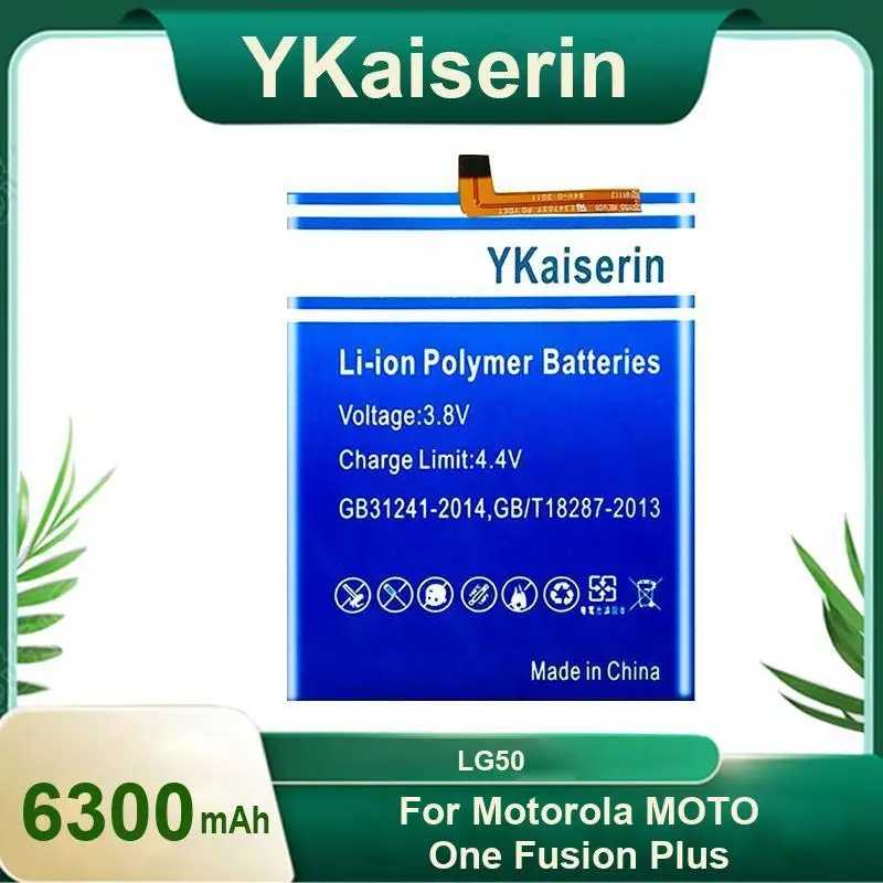 LG50 For Motorola Moto One Fusion Plus 6300mAh Mobile Phone Battery Portable High-Capacity