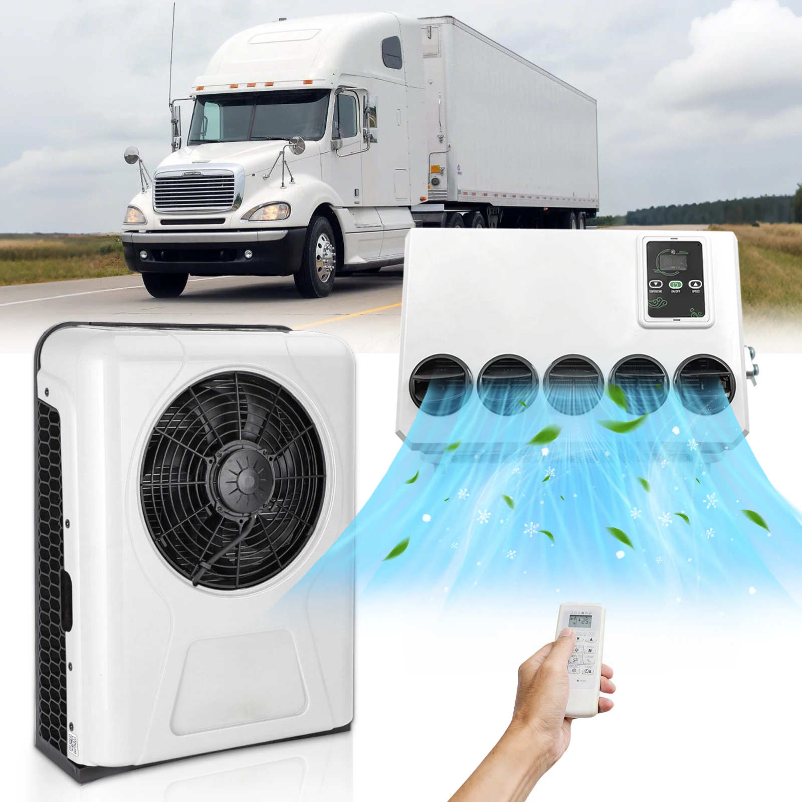 

Aspligo 12V 24V Truck Electric Air Conditioning New Energy Split Parking Air Conditioner For Tractor Van Mowers Balers Harvester