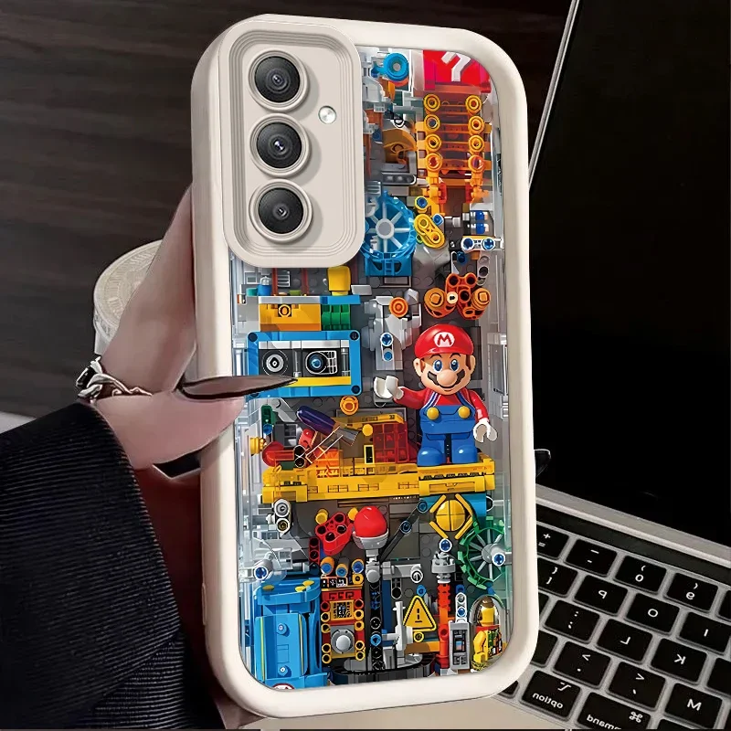 Super M-Marios Bros Case for Samsung Galaxy A53 A50 A50S A36 5G A35 A34 A33 A32 A30 A26 A24 A23 A22 A20 A16 A15 A14 A13 4G Cover - náhled 5