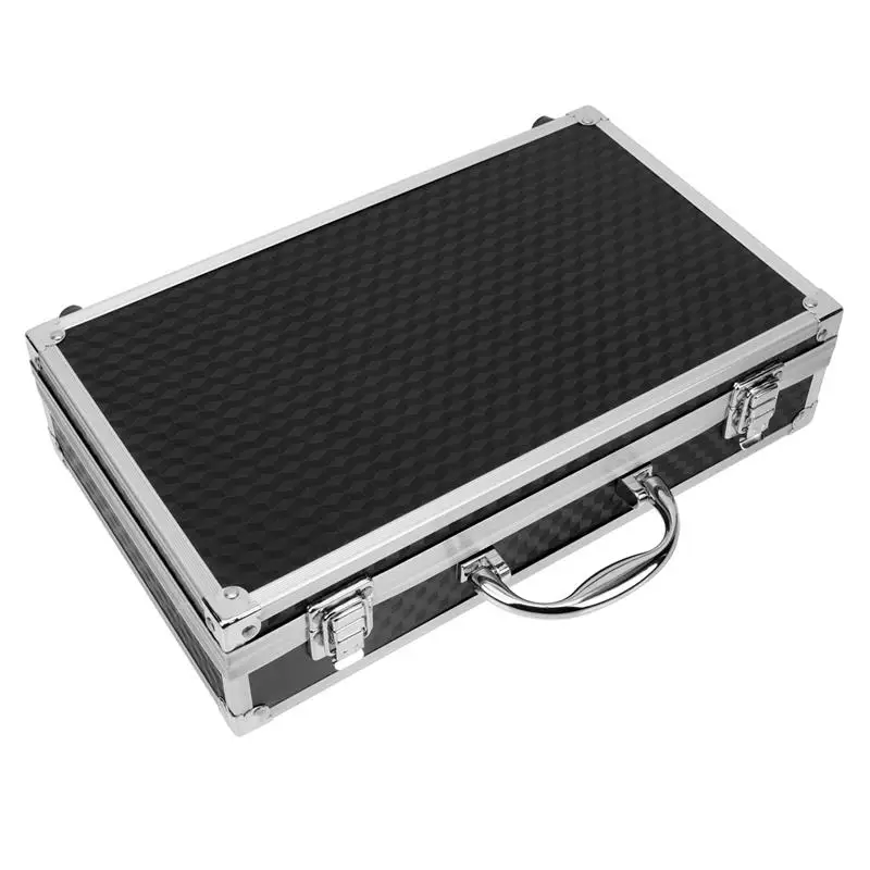 Microphone Box Storage  Suitcase Equipment Case For Audio Organizer Boxes Sturdy Aluminum Holding Studio Alloy Sponge Handheld