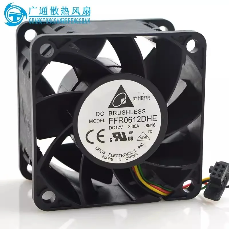 1PCS 6038 FFR0612DHE/PFR0612DHE 12V 3.30A 6CM ULTRA BRUTEX Server Fan cooling fan 60*60*38mm