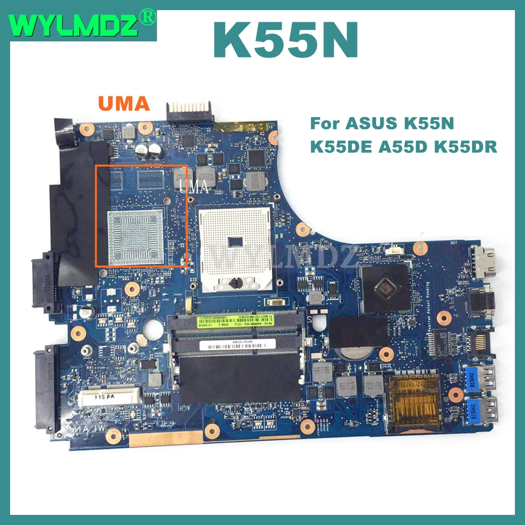 

K55N Motherboard For ASUS K55N K55DE A55D K55DR Notebook Computer Mainboard DDR3 100% Fully Tested OK 90 Days Warranty