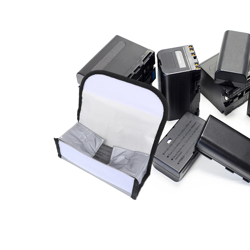 

2pcs Fireproof Safety Bag Explosion-Proof Storage Pouch Pvc Anti-Impact Lightweight Protective Pouch For Lithium