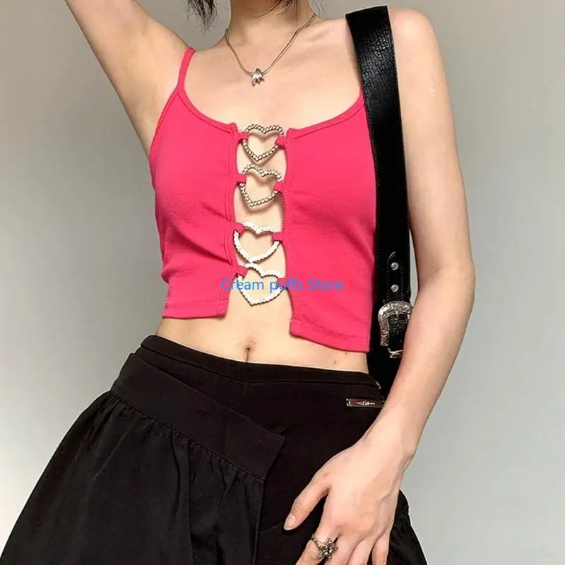 50LE Sexy Tik-Tok High Street Scondess Saltes Y2K Cool Girls Tops Top Tops Tops #3