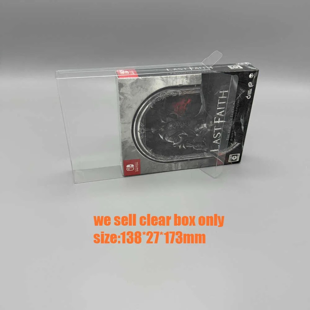 Transparent PET Display box Storage Case for ps5 for Ys: Felghana no Chikai game Protective box