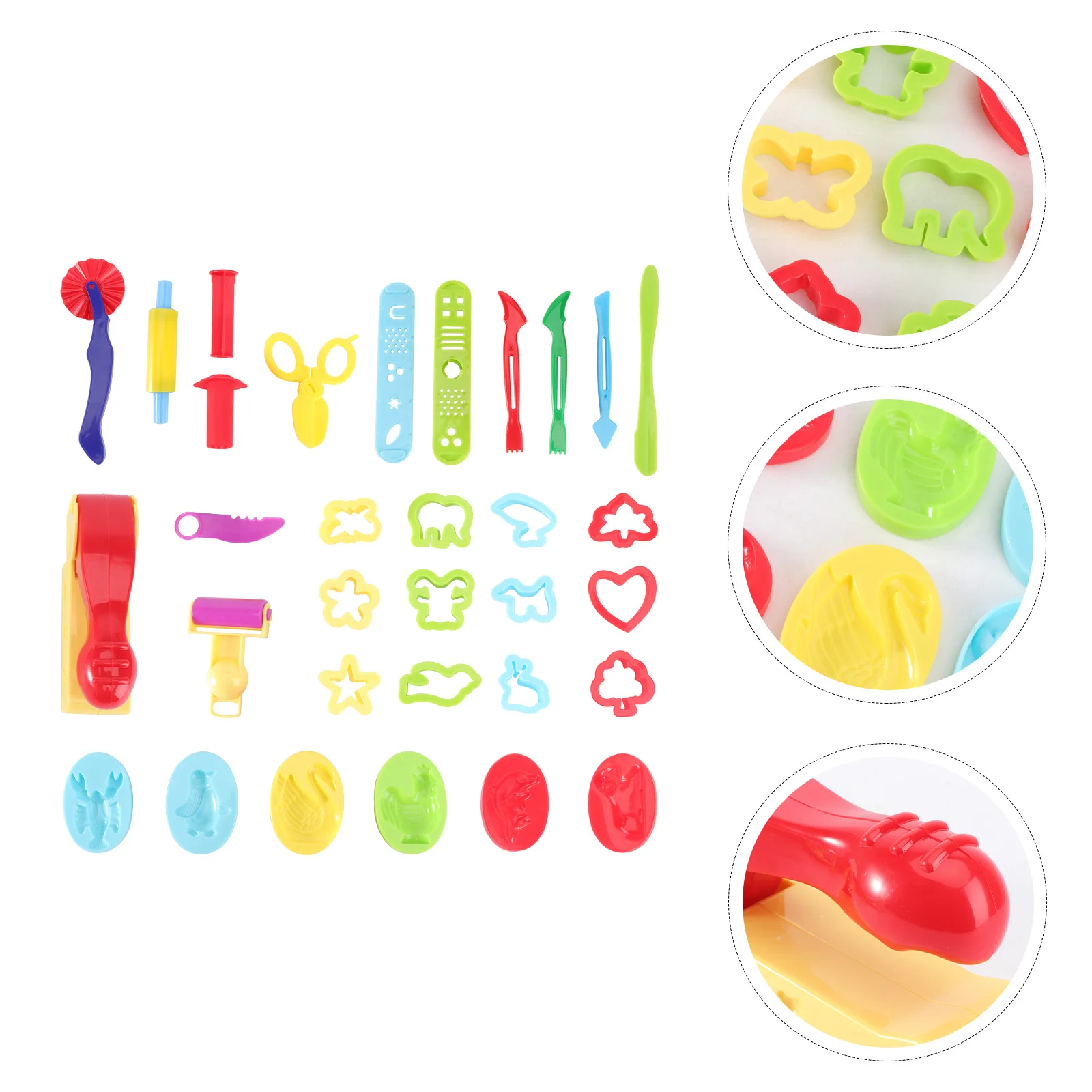 31Pcs DIY Colored Clay Tools Plasticine Mold Set Educational Plaything Develop Imagination Hands Coordination DIY Clay Molds