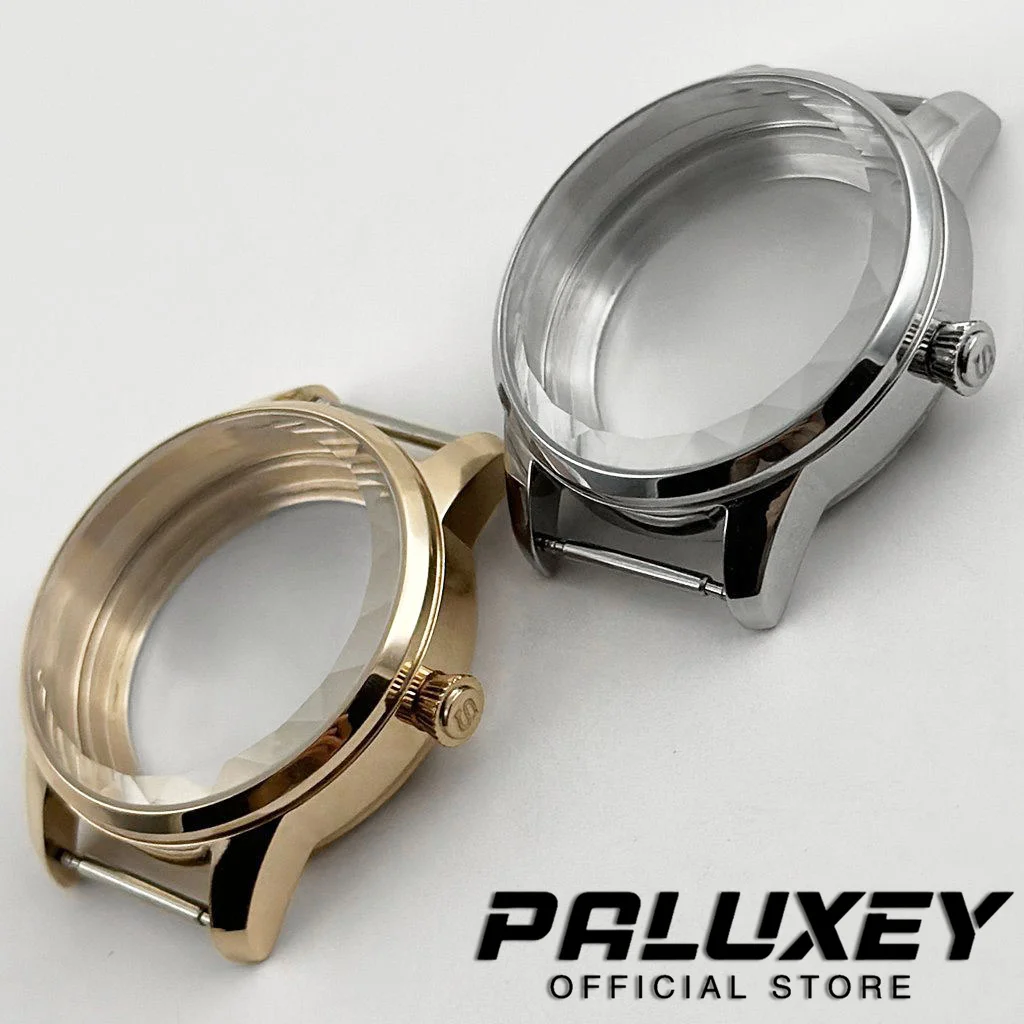 New Cocktail 33MM Diamond Edge Glass Ladies Women's Cocktail Case Stainless Watch Case Fit NH35 NH36 NH38 Movement Watch Box