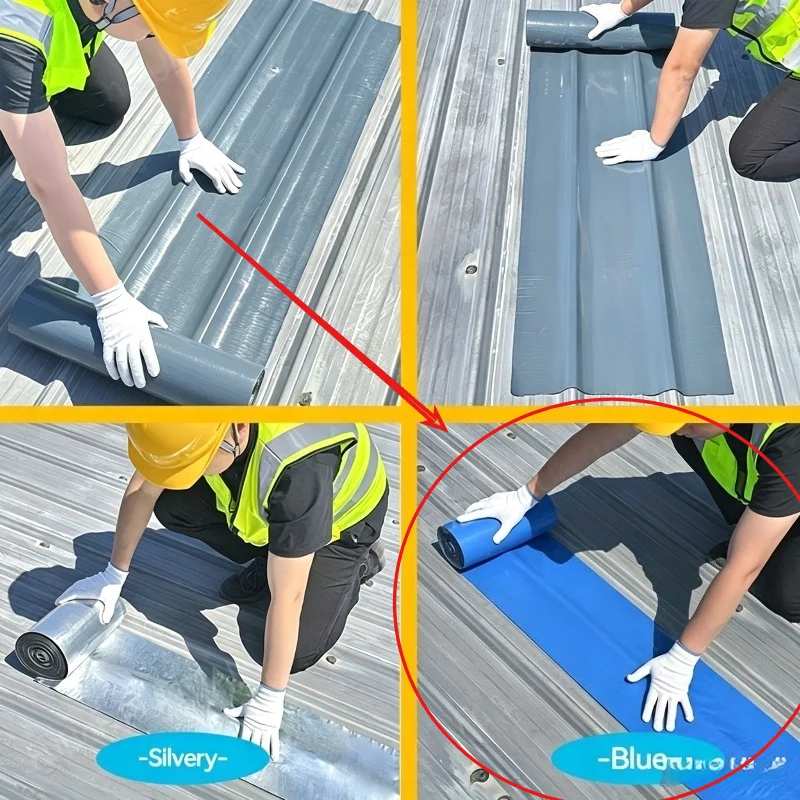 Blue Waterproof Membrane UV Resistant Anti-corrosion Roof Leak Repair Material Various Specifications