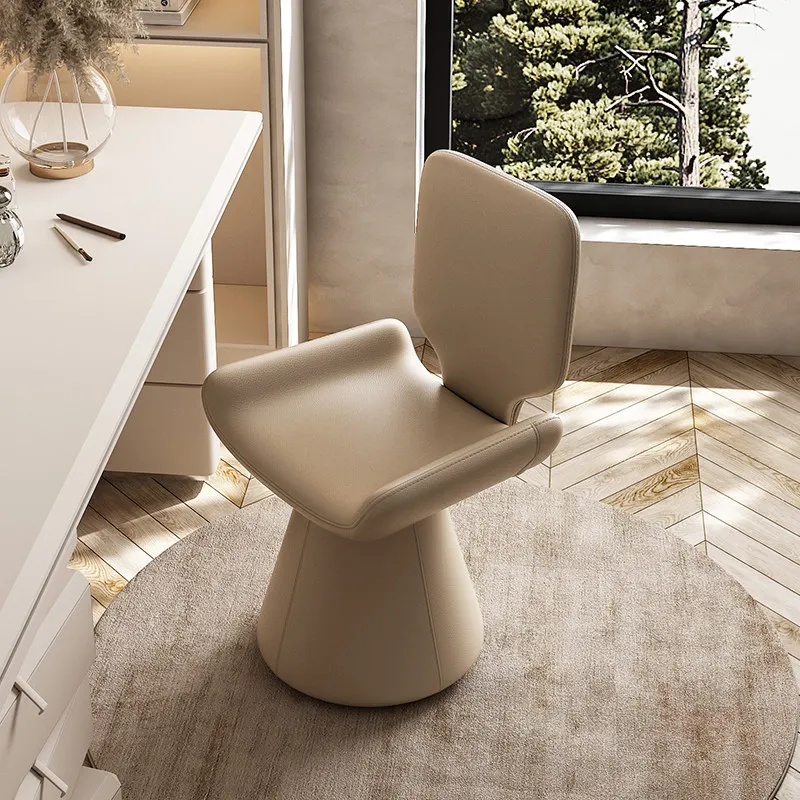 Upgrade Reclining Makeup Vanity Chair Beige Modern Designer Comfy Makeup Vanity Chair Narrow Sillas De Tocador Furniture Home