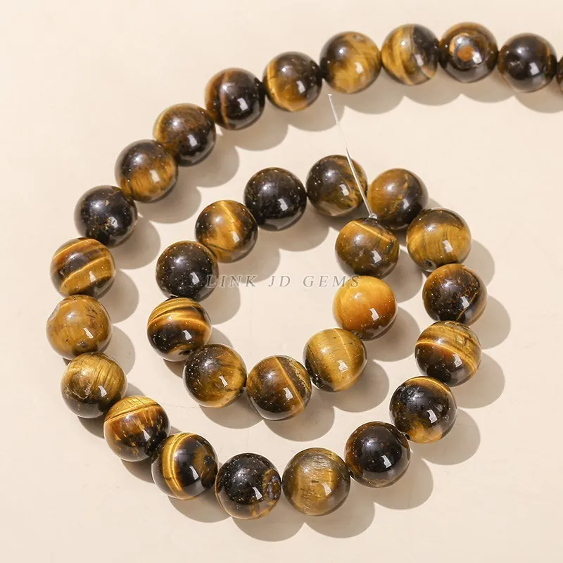 AAA+ Natural Yellow Tiger Eyes Stone Beads Round Loose Spacer 4-16mm Buddha Bead For Jewelry Making Bracelet Necklace Accessory