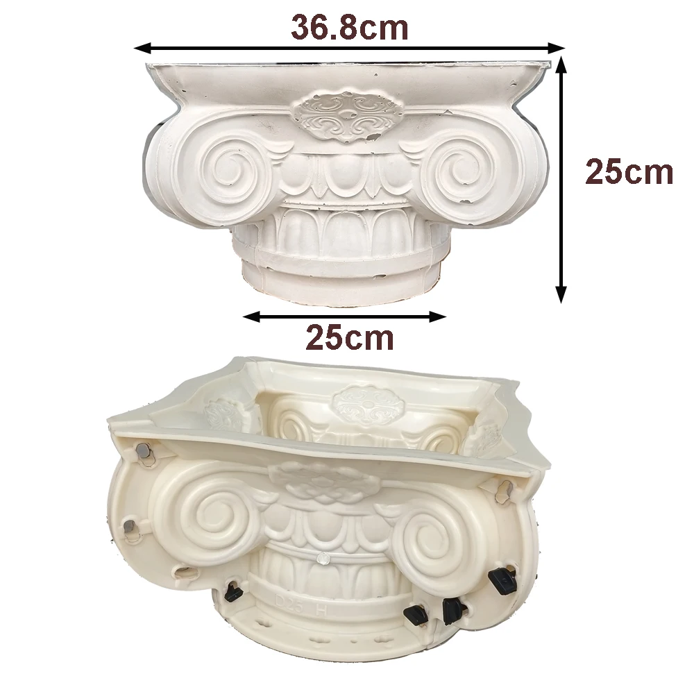 2025 New Roman Column European Column Head Round Roman Pillar Foot Mold European Villa Gate Cement Column Dec