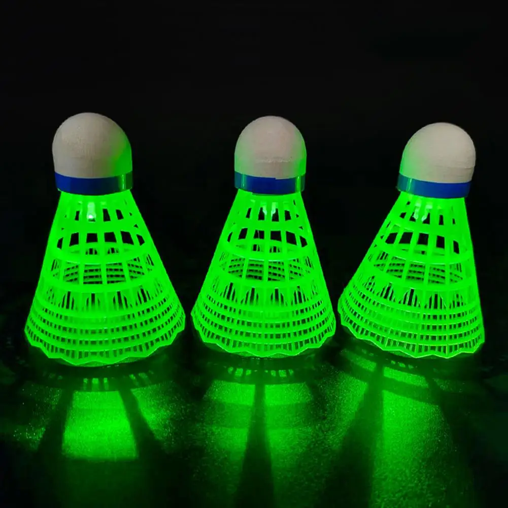 Ensemble de volants de badminton à LED colorés pour enfants, nylon, activités de sport intérieures et extérieures