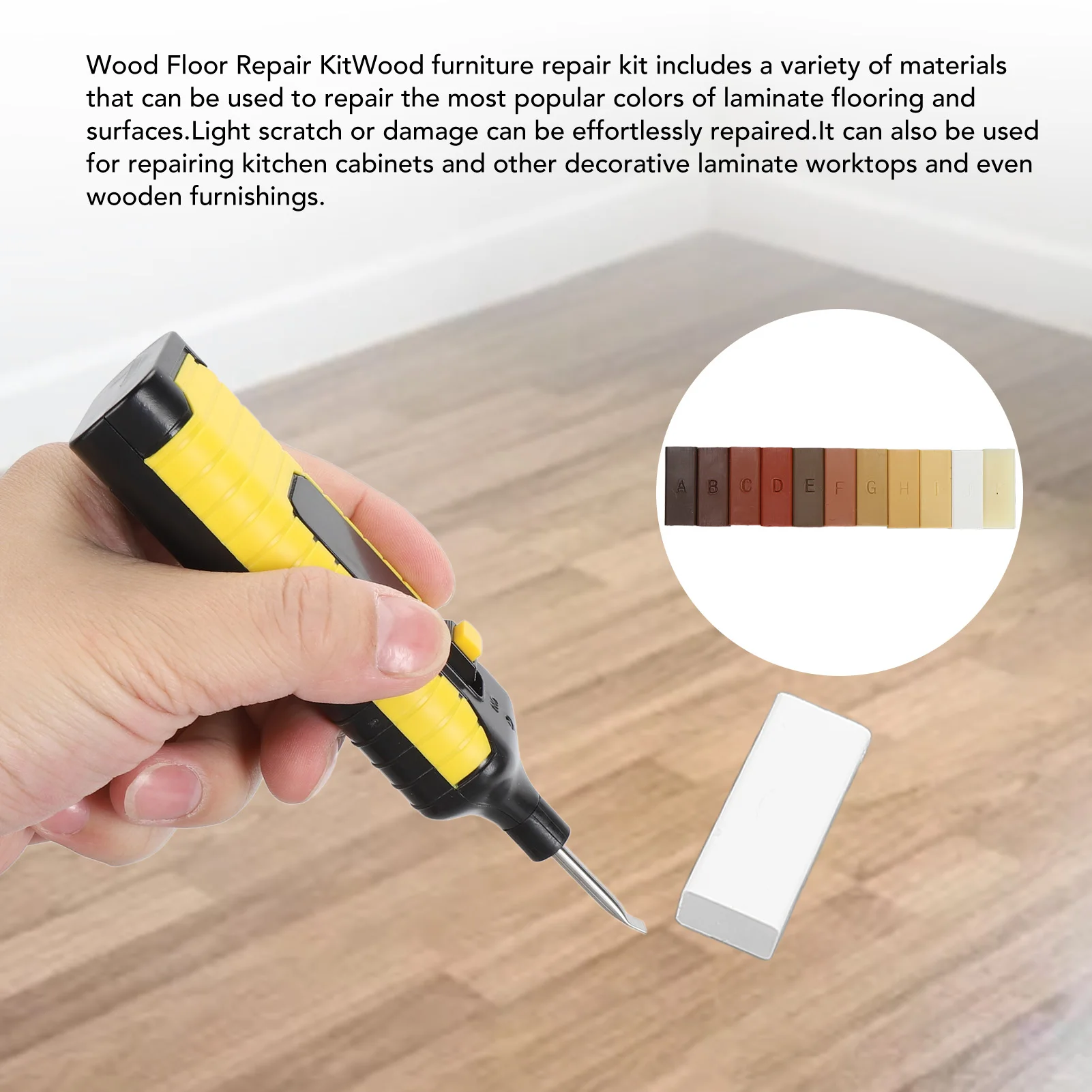 

Floor Repair Kit Wood Floor Repair Kit Repair Scratches Cracks Holes Unscented Wax 11 Colors HardWax Filler for Wooden Cabinet