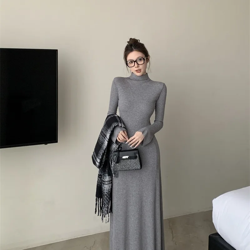 Cisas ano novo vermelho longo sve gola alta de malha dr feminino camada base de emagrecimento longo dr outono inverno novo sle