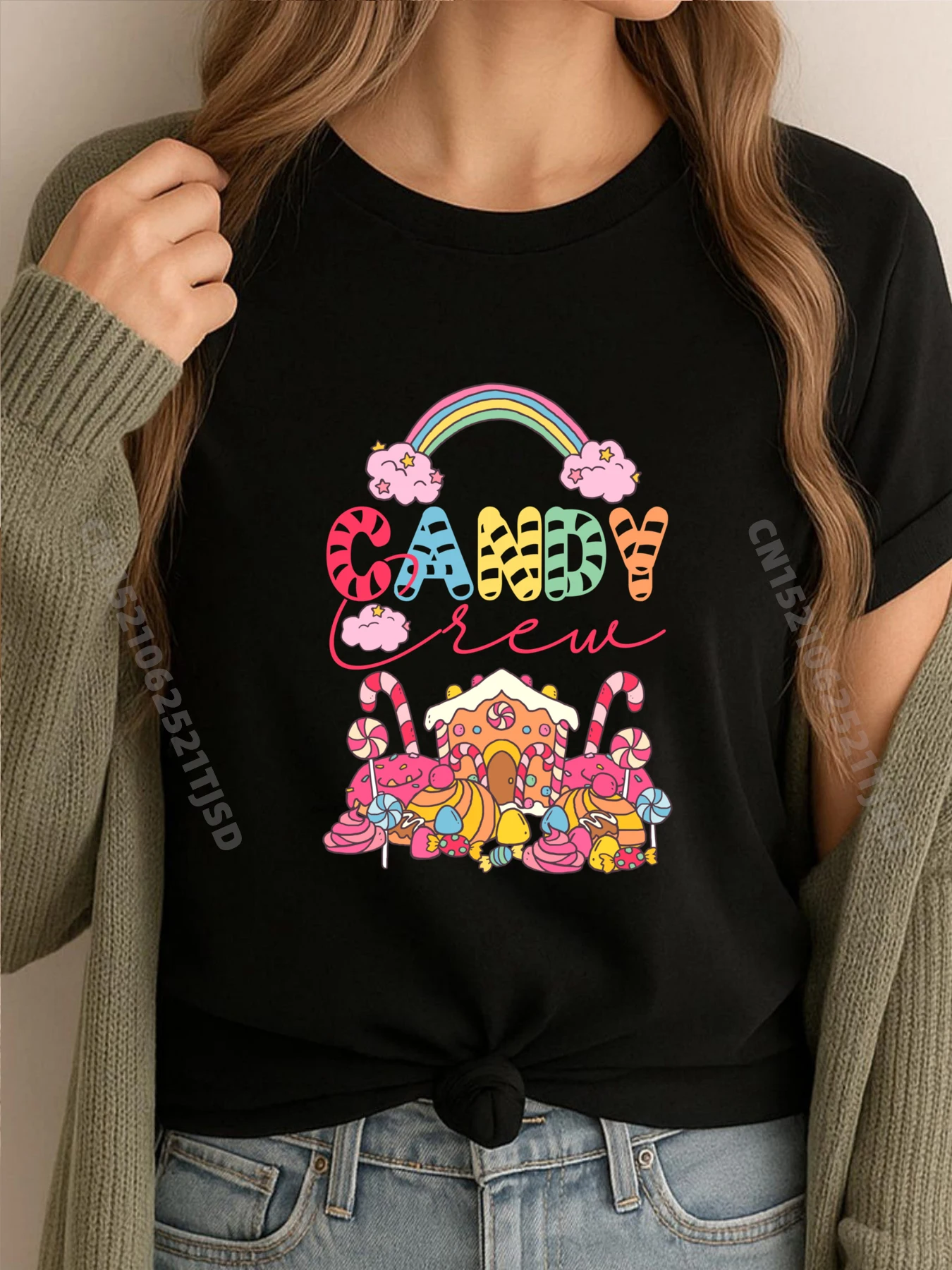

Candy Land Candy Crew Decorations Sweetie Candy Squad Хлопковые футболки с рисунком Мужские рубашки День национального флага