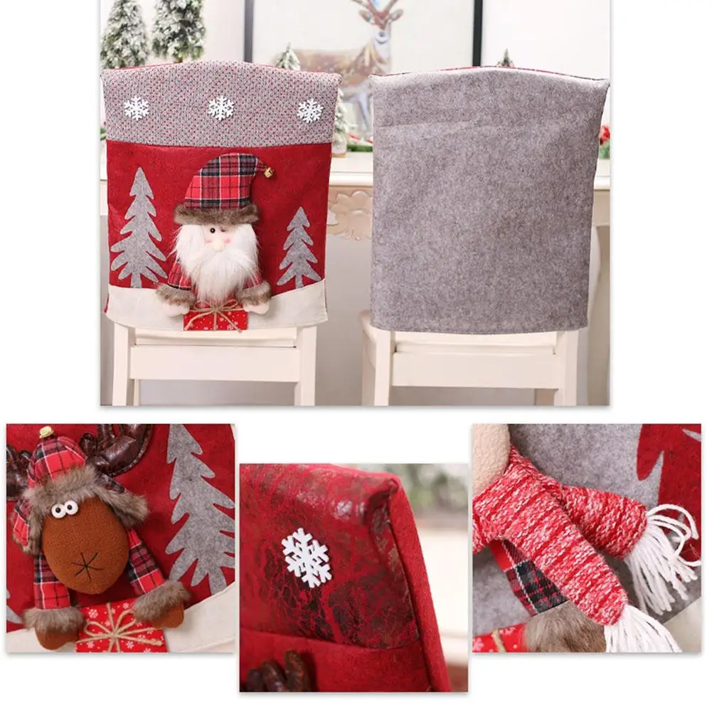 

Reindeer Cover Christmas Chair Cover Christmas Celebrations Charming Designs Easy Application Family Dining For Dining Chairs