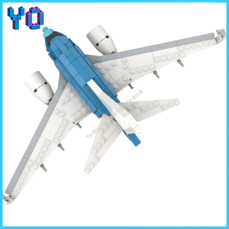 Realistic large intercontinental airplane building block set, dual-channel plane, small particle desktop decoration toy419pcs