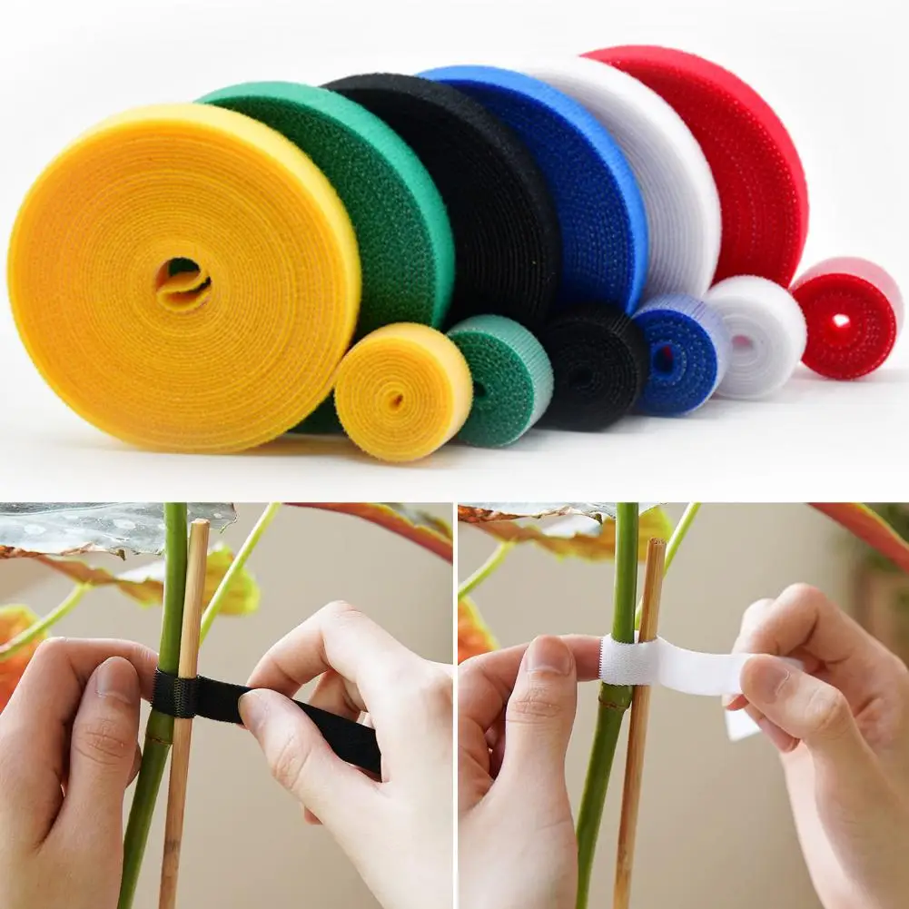 1 Roll Plant Tie Reusable Self-adhesive Fastener Tape Design Data Cable Bundling Belt Home Supplies Reusable Cable Straps Cable