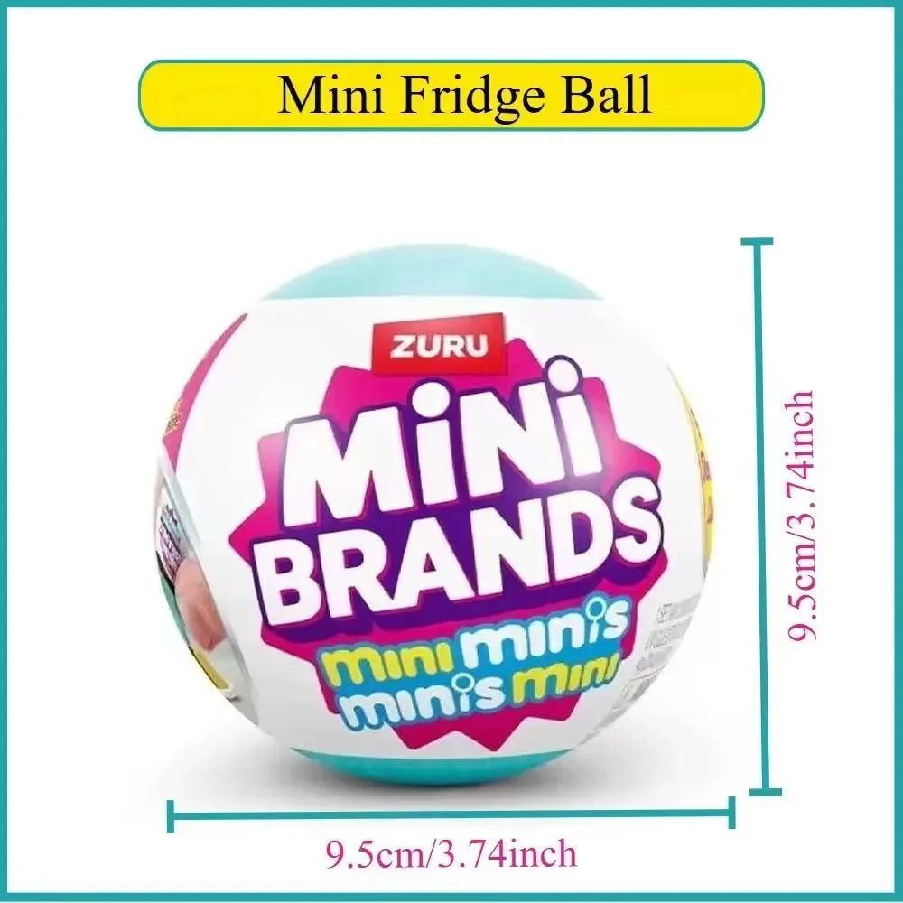 New ZURU Mini Brand Surprise Refrigerator Ball Mysterious Toy Decoration Model Blind Box Suitable for Birthday Gifts