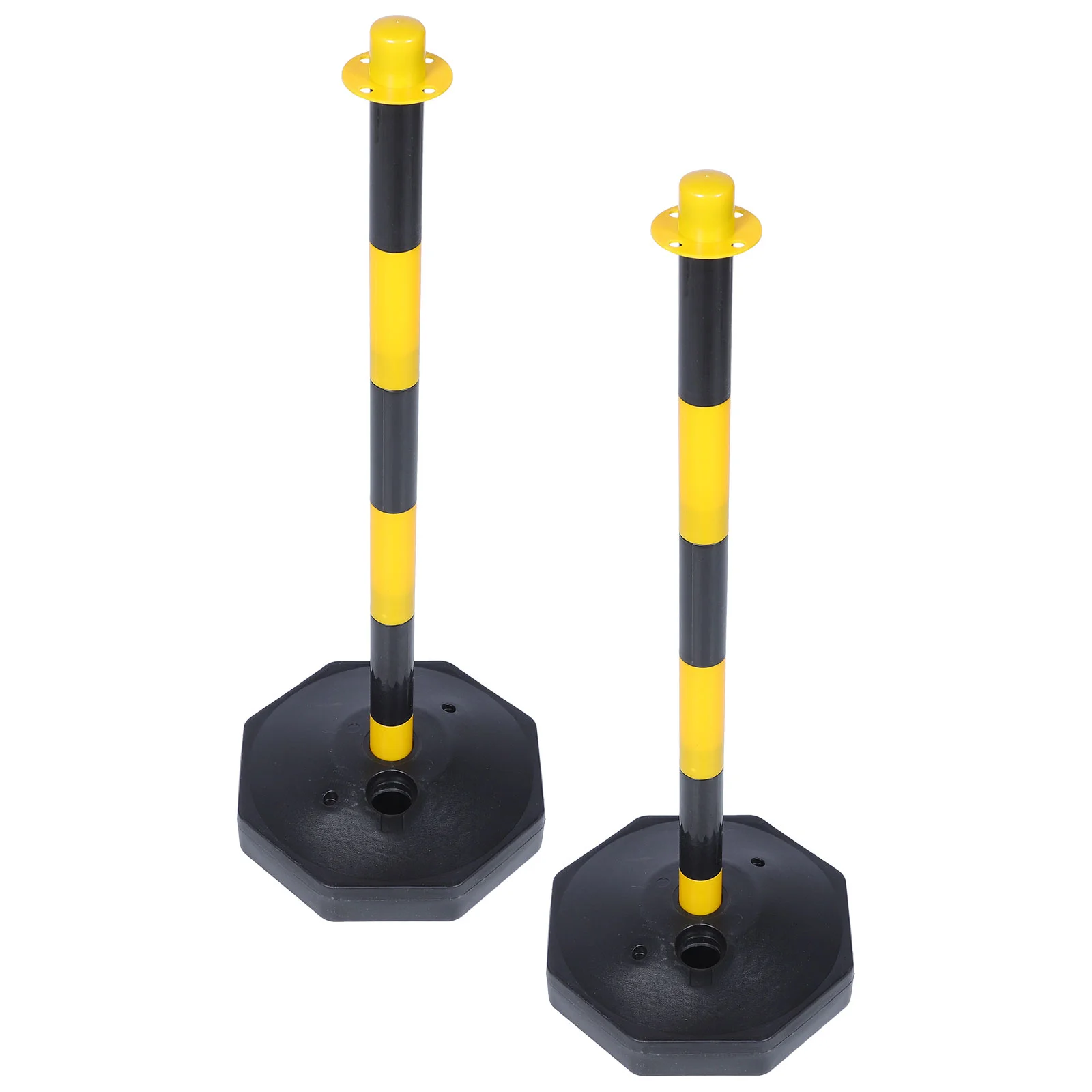 

2 Pcs Warning Post Parking Barrier Benchmark Assistant for Garage Plastic Driveway Guard Delineator with Base Stop