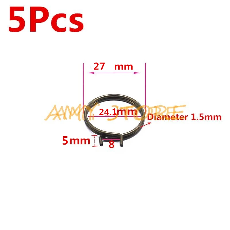 Bộ 5 Tay Nắm Cửa Lò Xo Bên Trong Cửa Lever Núm Vặn Chốt Thay Thế Cuộn Dây Lò Xo Xoắn Cho Sửa Chữa